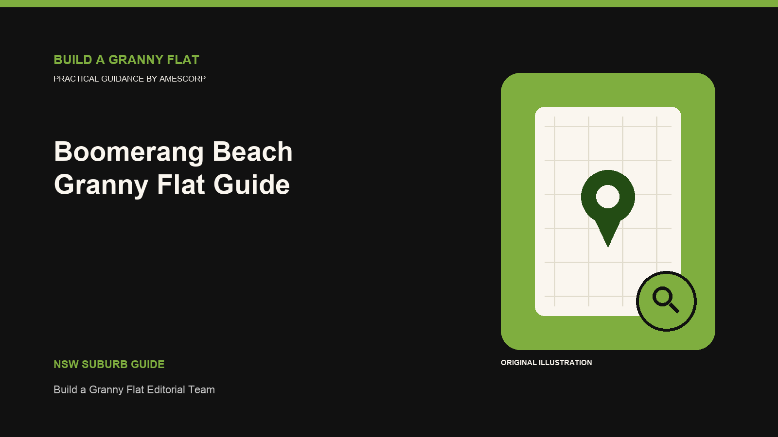 Boomerang Beach Granny Flat planning guide illustration