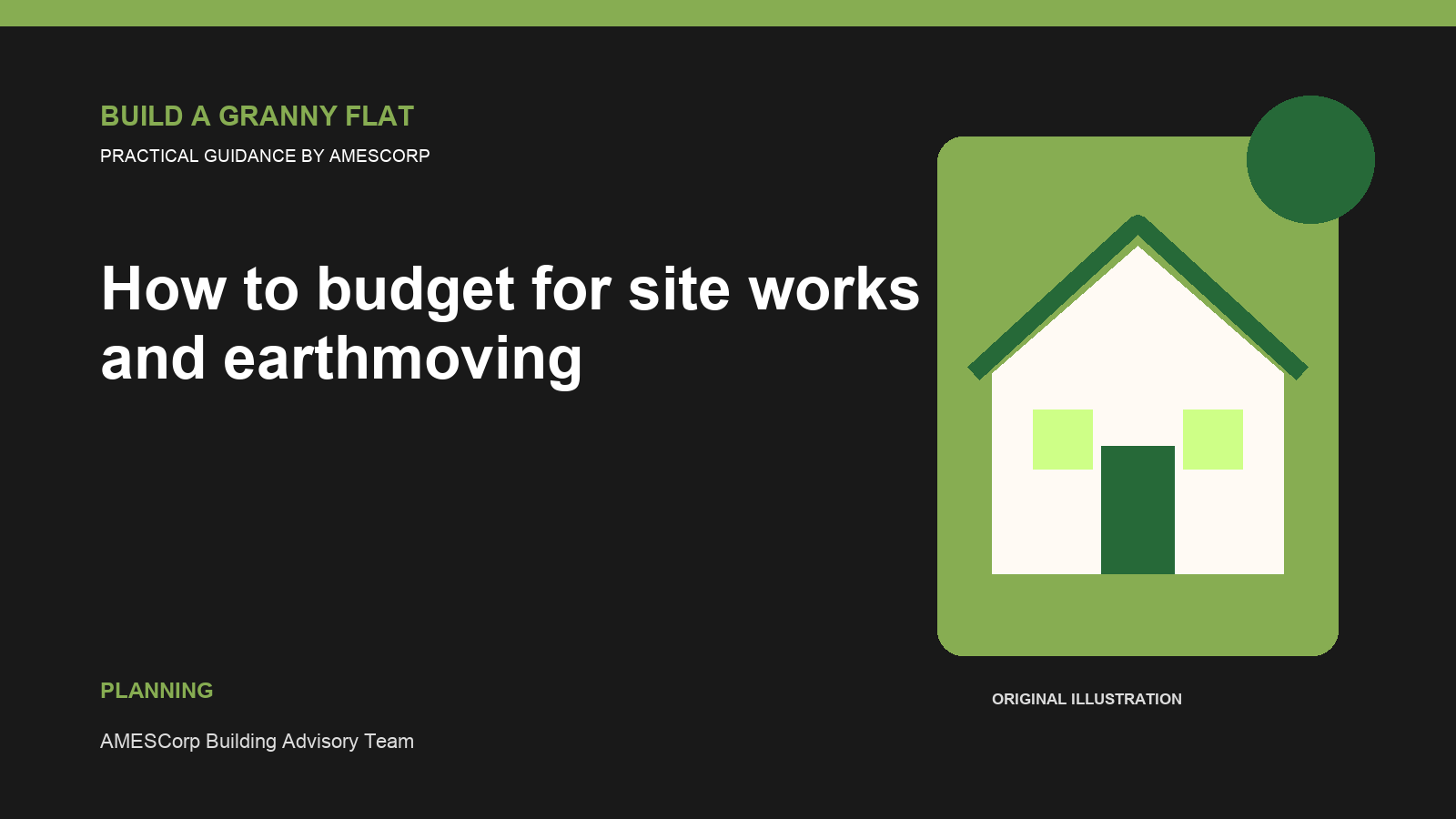 How to budget for site works and earthmoving — Build Granny Flat guide