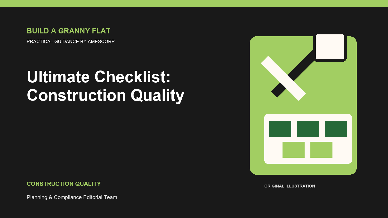 Ultimate Checklist: Construction Quality — Build Granny Flat guide