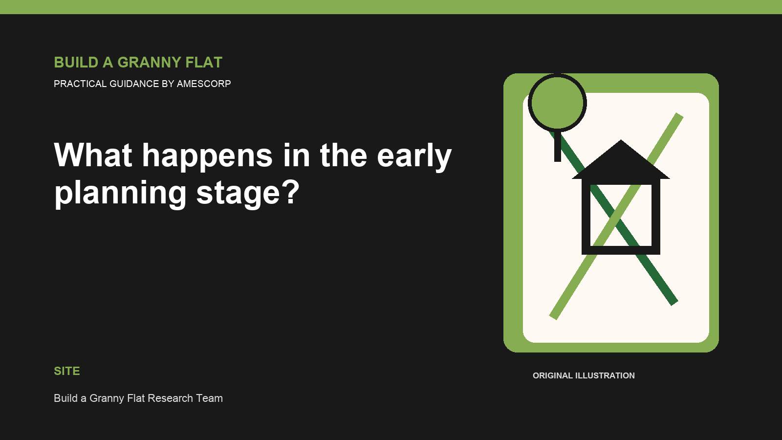 What happens in the early planning stage? — Build Granny Flat guide